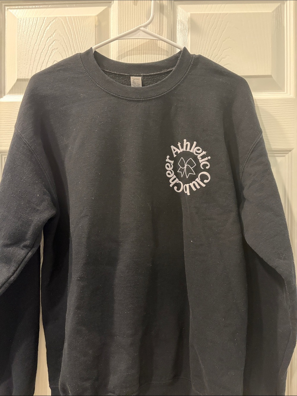 Women’s Athletic Cheer Club Black Crewneck Sweatshirt